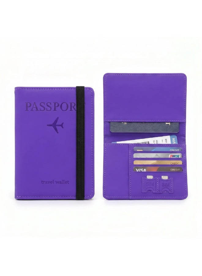 Premium Travel Wallet & Passport Holder with Elastic Band | Water-Resistant Organizer with 4 Card Slots & 2 SIM Pockets - Image 4