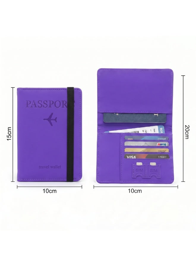 Premium Travel Wallet & Passport Holder with Elastic Band | Water-Resistant Organizer with 4 Card Slots & 2 SIM Pockets - Image 3