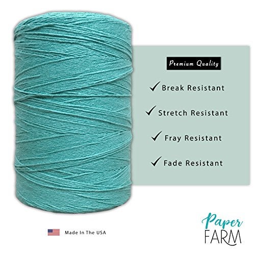 Paper Farm Durable Loom Warp Thread (Turquoise), 8/4 Warp Yarn (800 Yards), Perfect for Weaving: Carpet, Tapestry, Rug, Blanket or Pattern - Warping Thread for Any Loom - Image 2