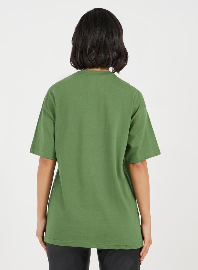Styli Oversized Forward Shoulder T-Shirt with Pocket and Short Sleeve  - Image 5