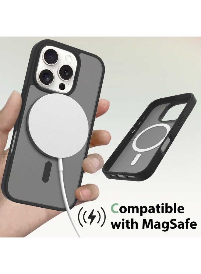 LR Nexus IPhone16 Pro Max frosted black transparent magnetic mobile phone case | Give a mobile phone film. - Image 5