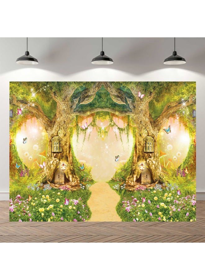 SeekPro خلفية حديقة الربيع المسحورة 8x6 قدم غابة الجنيات عالم الغابة خلفية زفاف حفلة استقبال المولود حفلة عيد الميلاد لافتة تزيين كعكة دمار الديكور استوديو بورتريه دعامة فوتوبوث SK6251D - Image 3