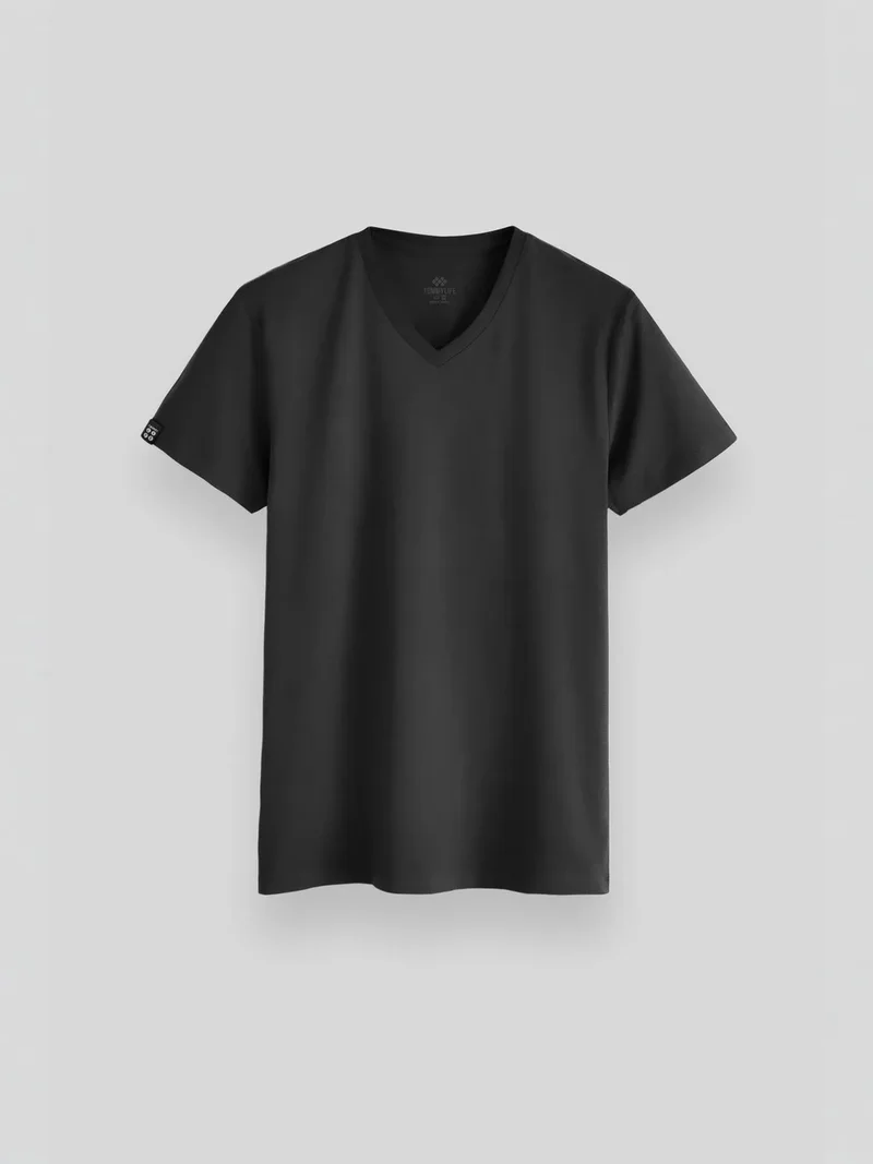 TOMMYLIFE TOMMY Men's V-Neck Short Sleeve T-Shirt