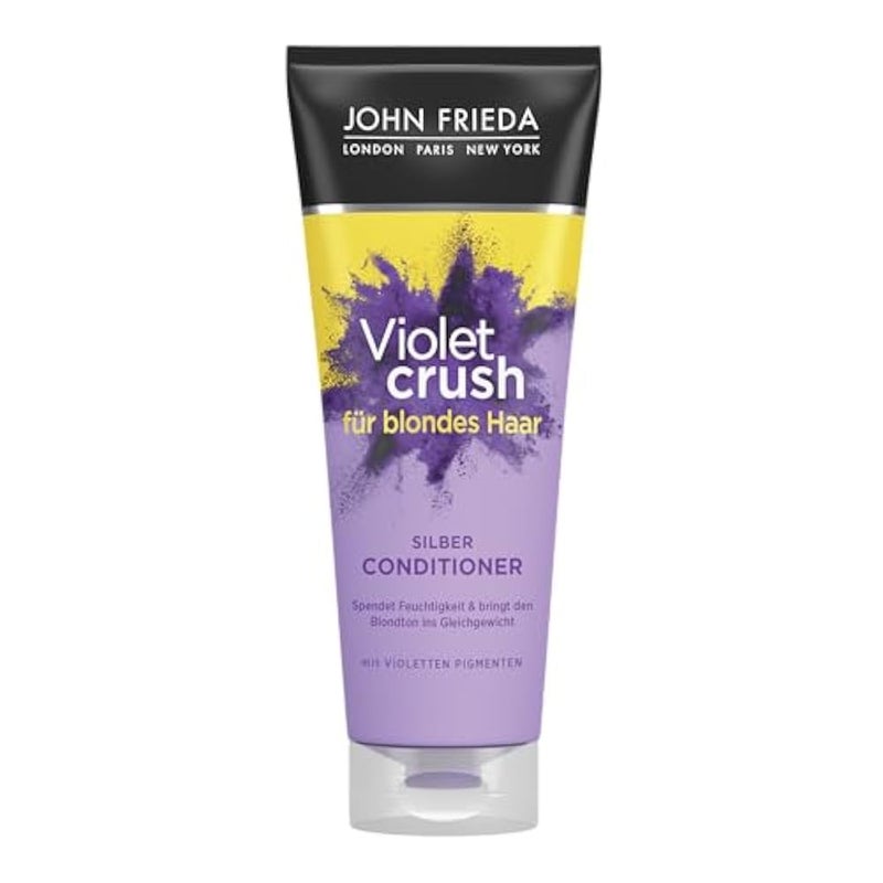 John Frieda Violet Crush for Blondes Toning Conditioner for Blonde Hair, Purple Conditioner for Blondes 250 ml - Image 1