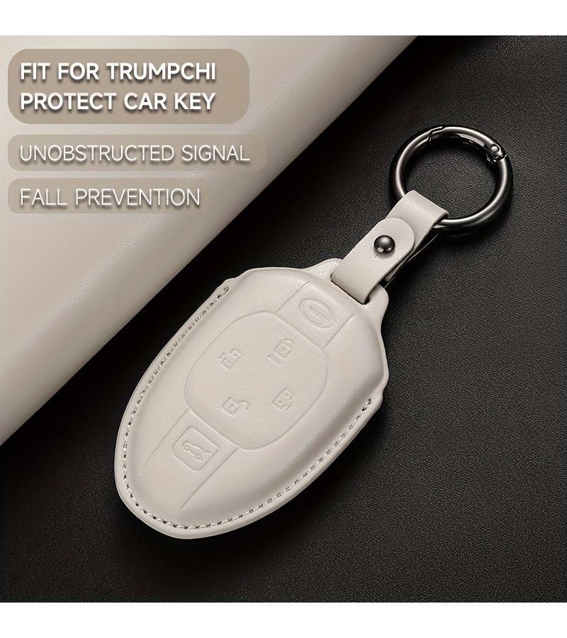 غلاف ذكي لجهاز التحكم عن بعد للسيارة بأربعة أزرار، مناسب لسيارات Gac Trumpchi 2021 Empow J11 GS4 GS8، سلسلة مفاتيح - Image 4