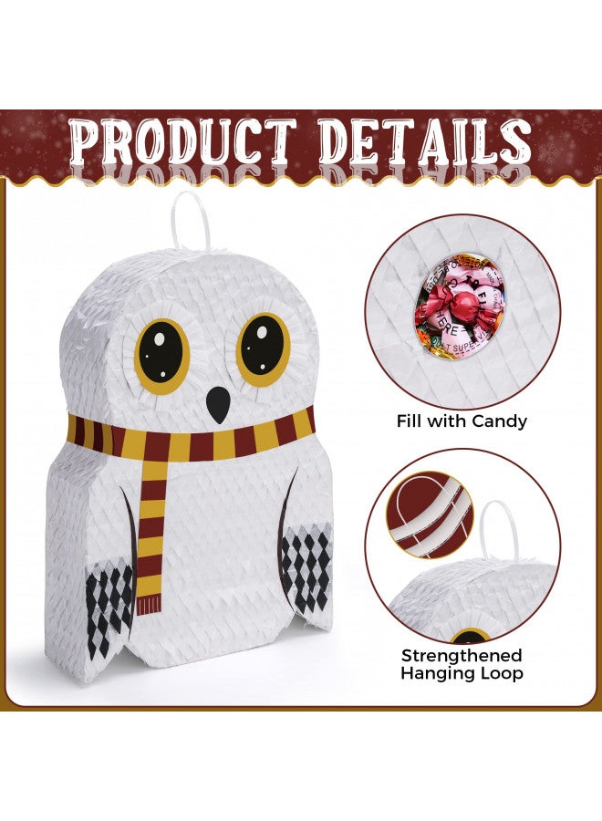 BIRCHIO Small Owl Pinata Bundle with a Blindfold (16.5 x 12.5 x 4 Inches), Perfect for Birthday Parties, Forest Animal Theme, Wizard Theme Parties - Image 2