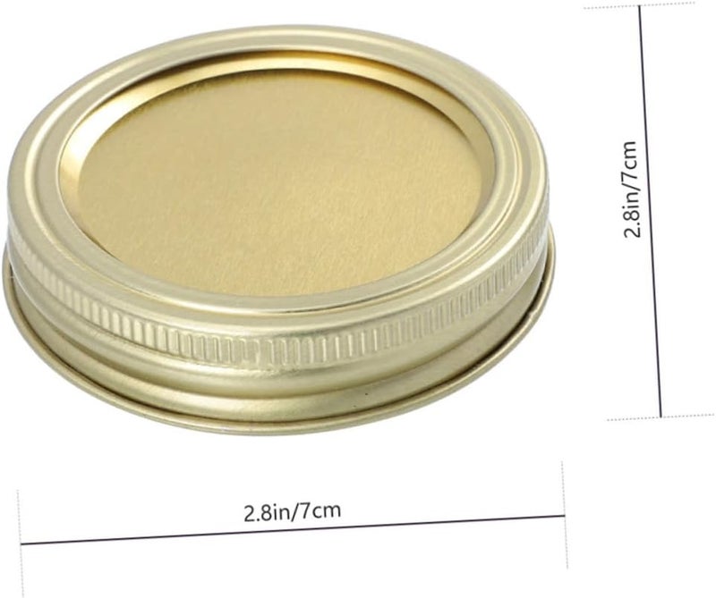 Stainless Steel Canning Jar Lids and Rings Set 70mm Regular Mouth Metal Caps Leak-proof Sealed Covers Replacement for Mason Jars for Home Canning and Food Storage - Image 2