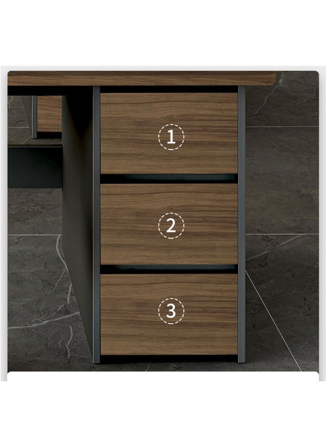 NKX - Multifunctional Computer Table And Office Desk With 3 Drawers 140 cm - Image 1