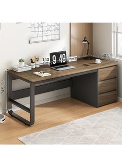 Multifunctional Computer Table And Office Desk With 3 Drawers 140 cm