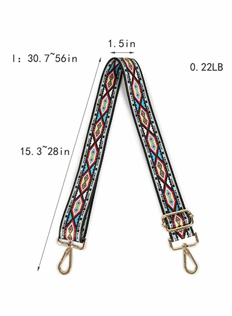 SYOSI Bag Shoulder Strap, Women's Crossbody Shoulder Bag Strap, Adjustable Leopard Guitar Strap, Ribbon Long Shoulder Belt Women's Bag Accessories Replacement Belt Crossbody Belt Ethnic Style Bandwidth Bag - Image 4