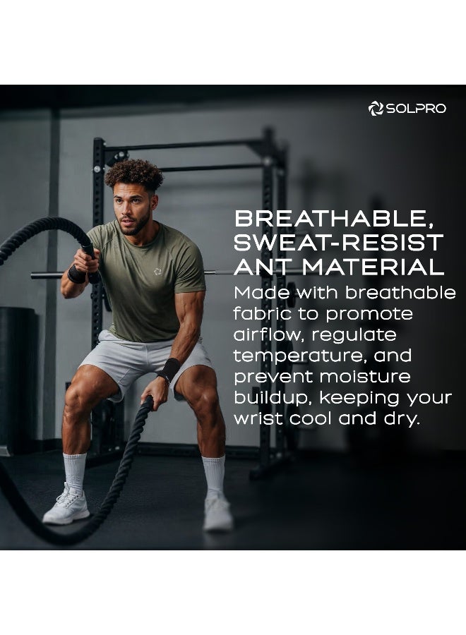 SOLPRO Vita Strap  Wrist Guard for Men & Women | Joint Stabiliser for All Sports, Gym & Rehab Workouts | Joint Pain Relief for Active Lifestyle Injury Recovery & Arthritis (Black) - Image 4