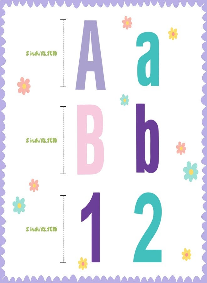 Tenare 134 Pcs 5 Inch Bulletin Board Letters Colorful Alphabet Letters Numbers and Punctuation Cutouts for Bulletin Board Wall Set for Display Chalkboard Back to School Favors(Mermaid) - Image 2