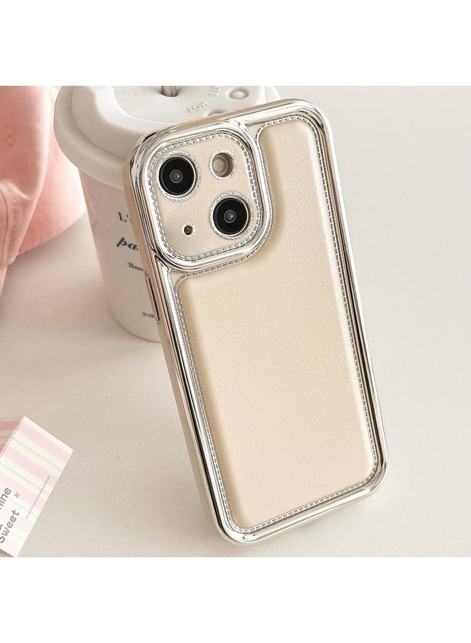 اس-توب جراب لهاتف iPhone 13 مصنوع من الجلد المصقول المقاوم للصدمات مع حافة مطلية بالكهرباء - Image 1