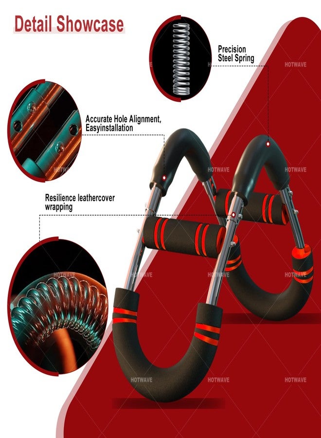 Hot Wave HOTWAVE Twister Arm Exerciser, Adjustable Spring Training Barbell, Strengthener Forearm, Triceps & Chest, Portable Home Gymnastics Equipment (U110-130) - Image 3