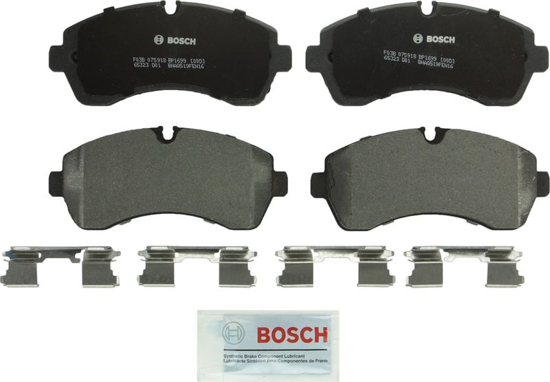 BOSCH BP1699 QuietCast Premium Semi-Metallic Disc Brake Pad Set - Compatible With Select Freightliner Sprinter 3500; Mercedes-Benz Sprinter 3500; FRONT - Image 1