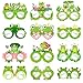 Lcnjscgo 24 PCS Frog Party Paper Eyeglasses Frog Party Favors Decorations Supplies Frog Birthday Party Decorations Gifts Photo Booth Props for Kids Boys Girls - Image 2