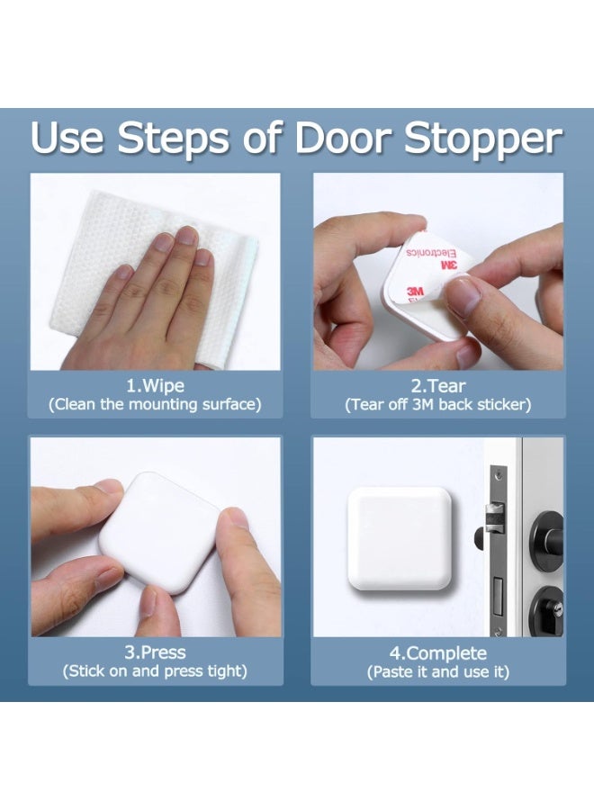 PAWSONIFY 8 Self-Adhesive Wall Shield, Door Handle Bumper Silencer for Home ＆ Office Walls (White) - Image 3