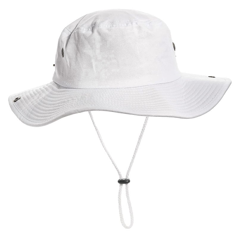 UTOWO Sun-Hats-for-Men-with-UV-Protection-Wide-Brim Bucket Fishing Safari Boonie Hat for Summer (White, XL) - Image 2