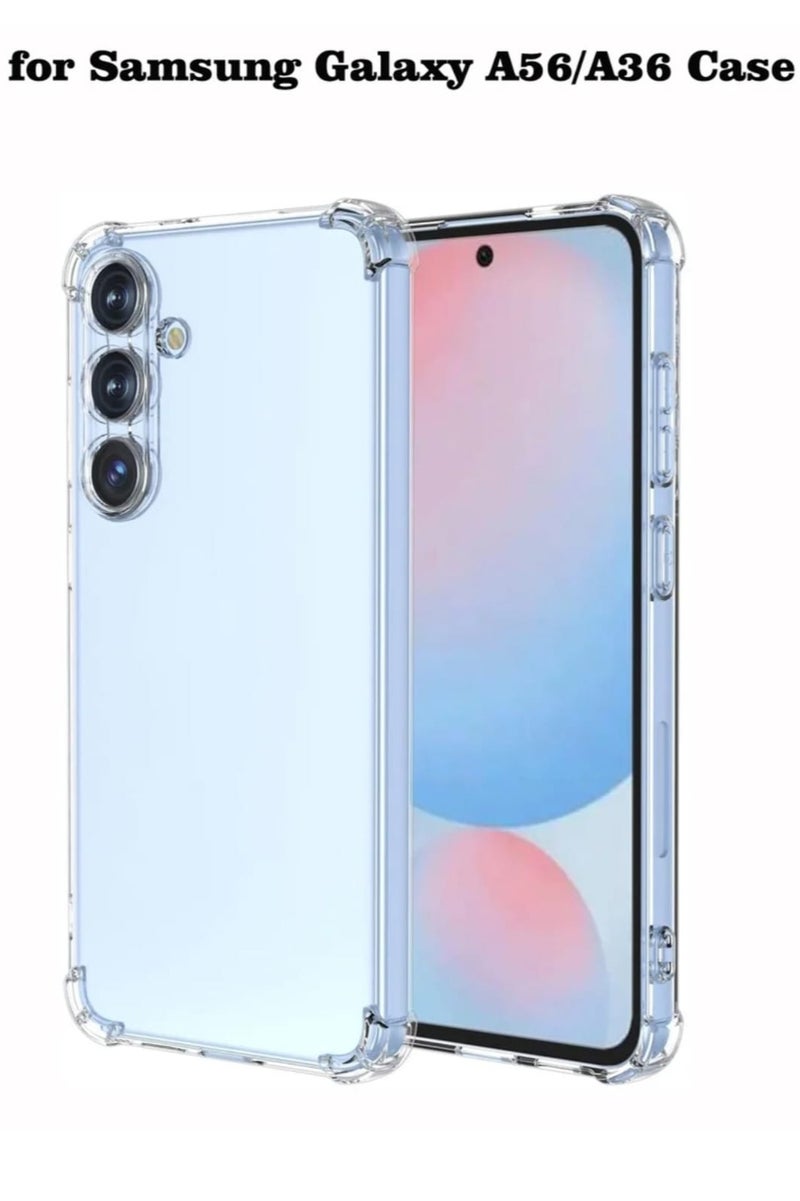 Samsung Galaxy A36 Case, Designed for Galaxy A36 Case, Slim Flexible TPU Airbag Bumper Shock Absorption Rubber Soft Silicone Case Cover Fit for Samsung Galaxy A36 (Clear) - Image 1
