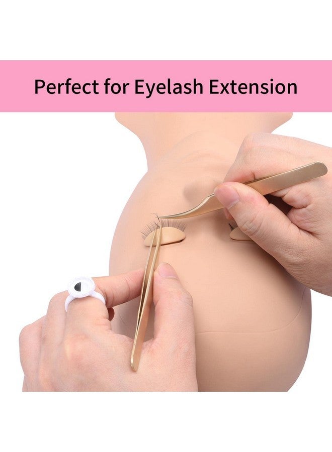 ميوفيو حلقات الغراء 100 قطعة حامل الغراء الذكي لتمديد الرموش، أكواب الغراء سهلة وسريعة لتقوية الرموش، أبيض - Image 5