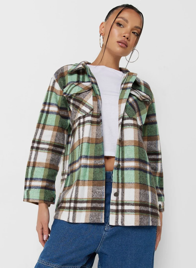 Ginger Flannel Check Jacket