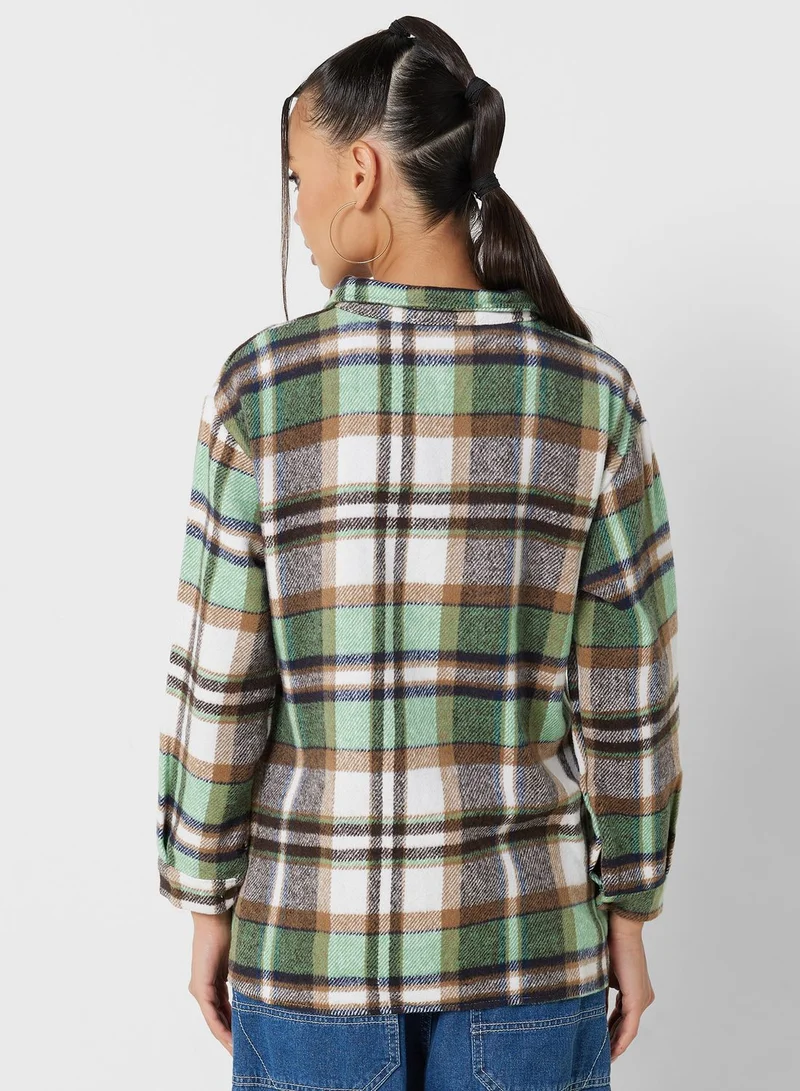 Ginger Flannel Check Jacket