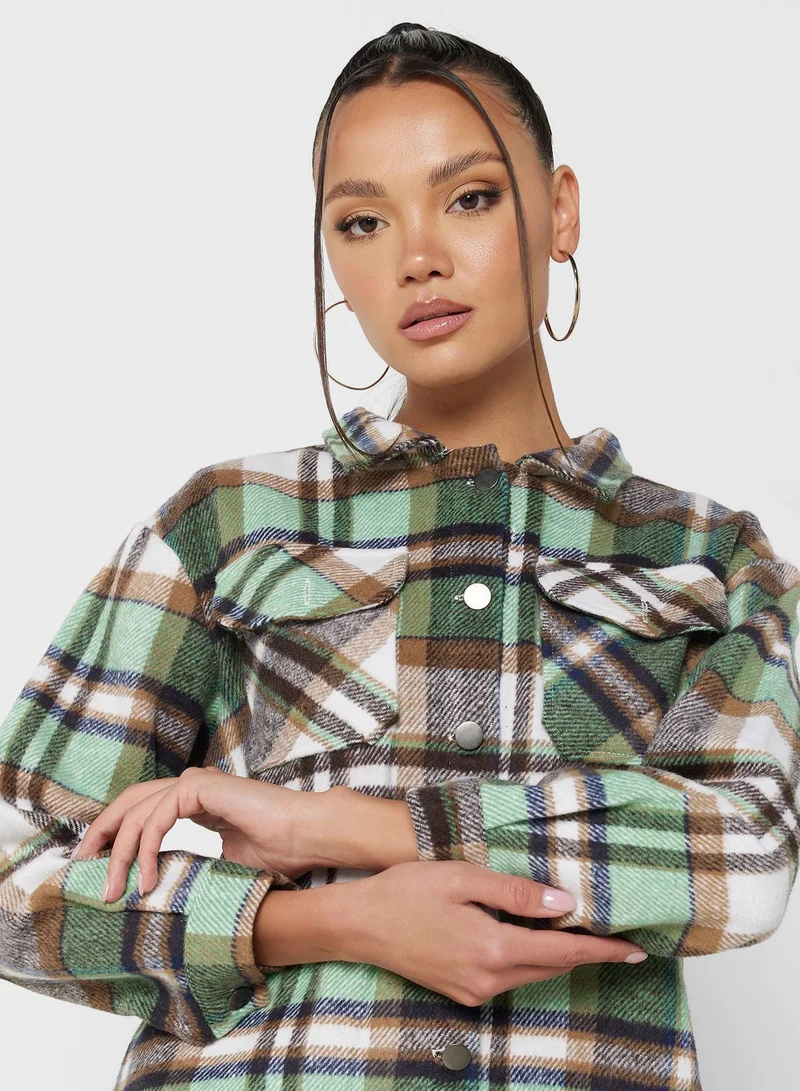 Ginger Flannel Check Jacket