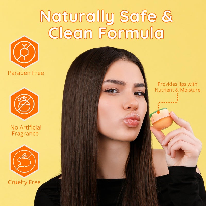 Bee Balm Original Bee Balm Lip Balm â€“ Peach Hydrating Lip Butter with Propolis & Honey, Lip Moisturizing Mask for Dry & Cracked Lips, Reduces Lip Lines with Beeswax & Vitamin E - Image 5