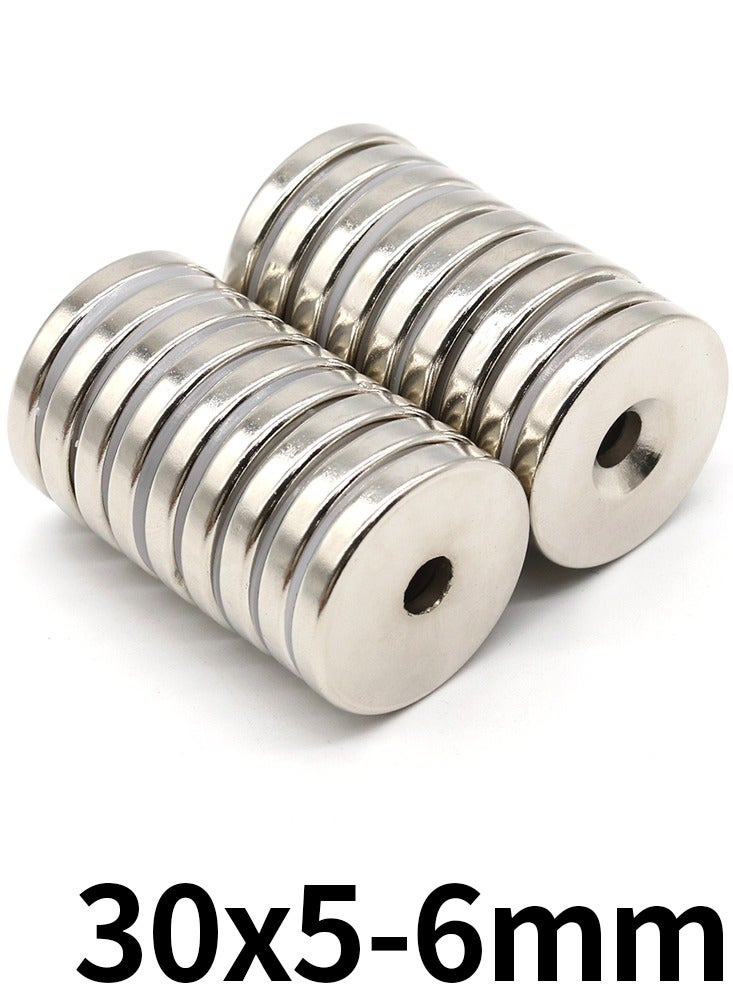 3Pcs Round Magnet 1.18x0.2-0.24inch Neodymium Magnet N35 30x5hole6 Permanent NdFeB Super Strong Powerful Magnets Imans Refrigerator Magnet - Image 1