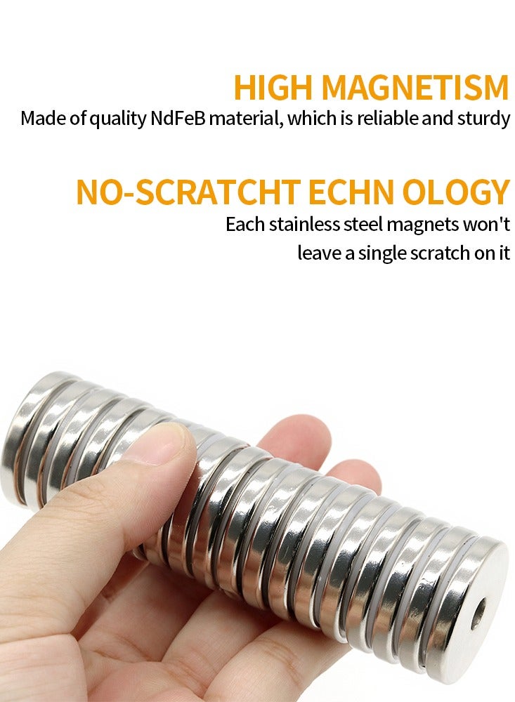 3Pcs Round Magnet 1.18x0.2-0.24inch Neodymium Magnet N35 30x5hole6 Permanent NdFeB Super Strong Powerful Magnets Imans Refrigerator Magnet - Image 3