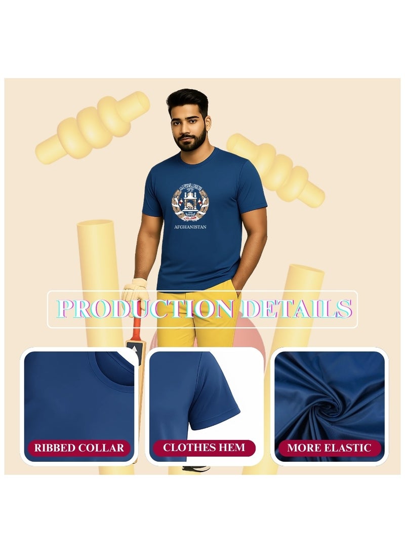 PRINTSHOP4ME Afghanistan Cricket Dry Fit T-Shirt For Men | Lightweight Half Sleeve Round Neck Jersey | Ideal For Sports,Training & Casual Wear - Image 3