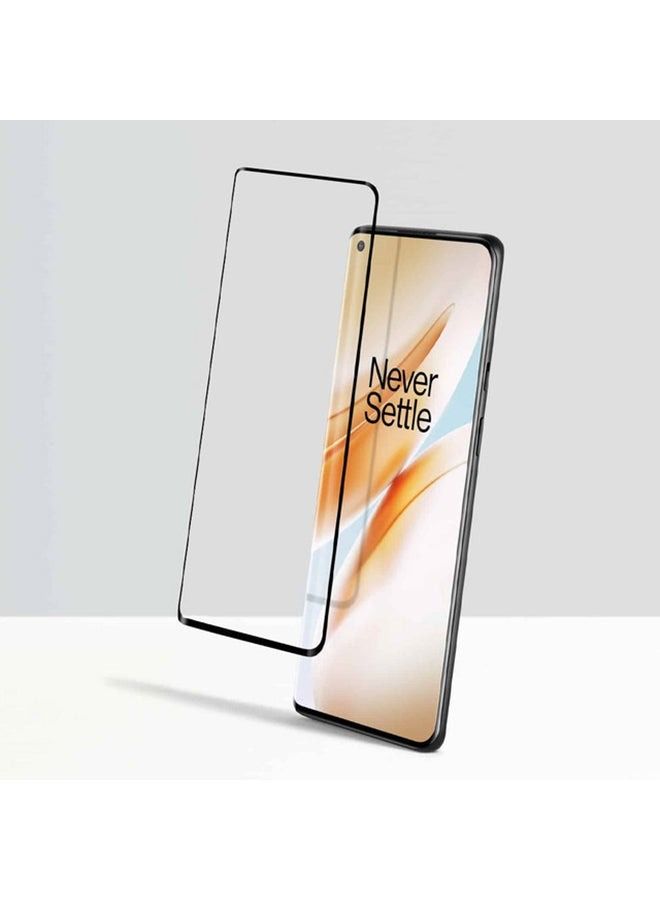 واقي شاشة OnePlus 8T من الزجاج المقوى 6.55 بوصة شفاف / أسود - Image 2