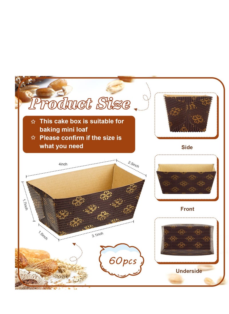 SYOSI - Mini Paper Loaf Pans, 50 Pieces Disposable Paper Baking Loft Pans, Paper Rectangle Paper Baking Pans for Quick Bread Small Pumpkin Breads, Microwave Oven Freezer Safe (3.1 x 1.5 x 1.7 Inch) - Image 1