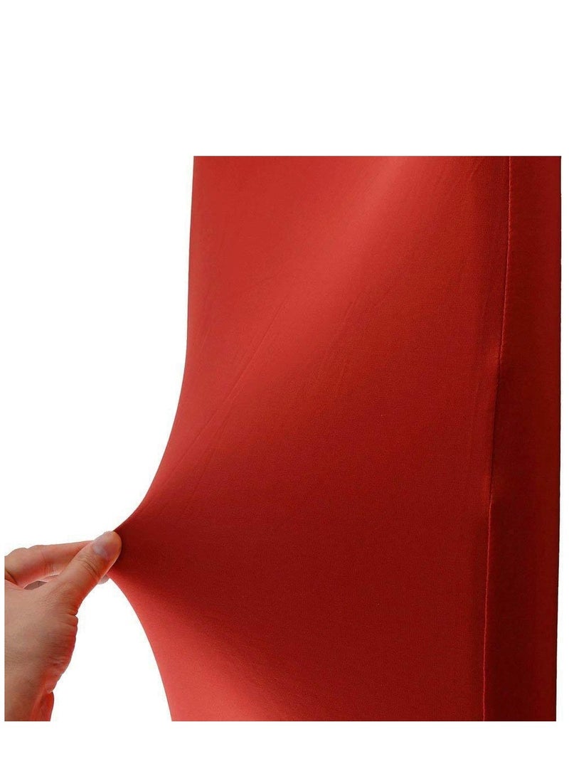 KASTWAVE Chair Covers for Dining Room Set of 6 Soft Stretch Chair Protectors Slipcovers Removable and Washable Red - Image 3