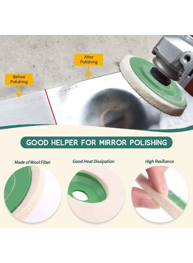 Keadic 18Pcs 4 Inch Wool Felt Polishing Wheel Disc Kit - Image 3