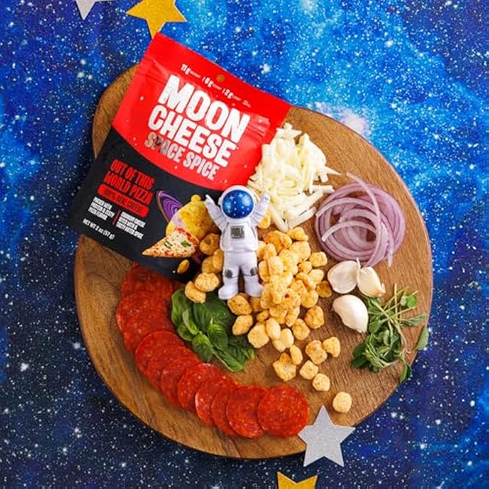 Moon Cheese Space Spice, Variety Pack, Crunchy, Protein-Rich Cheese Snack, Keto Friendly, 100% Real Cheese, Low Carb, Gluten-Free, Low Sugar, 2 Oz bags (Pack of 3, 1 of Each Flavor) - Image 5