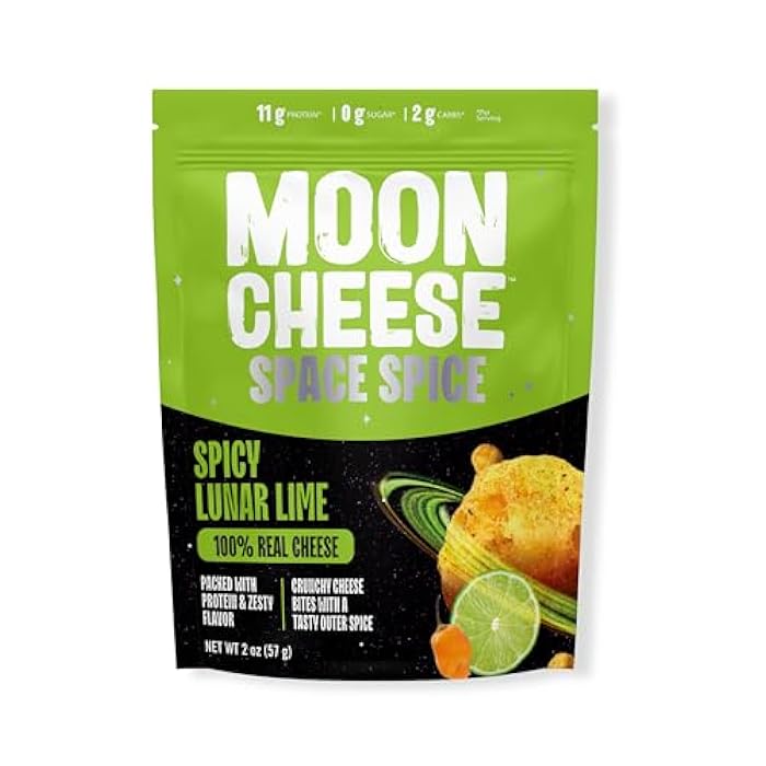 Moon Cheese Space Spice, Variety Pack, Crunchy, Protein-Rich Cheese Snack, Keto Friendly, 100% Real Cheese, Low Carb, Gluten-Free, Low Sugar, 2 Oz bags (Pack of 3, 1 of Each Flavor) - Image 4