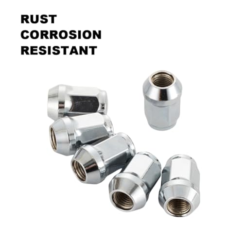HZEL M12x1.5 Car Bulge Acorn Lug Nuts, 20PCS Carbon Steel Closed End Automotive Lug Nut, Vehicle Wheel Nut Replacement Accessories, Compatible with Lacrosse Equinox Impala (Silver) - Image 3