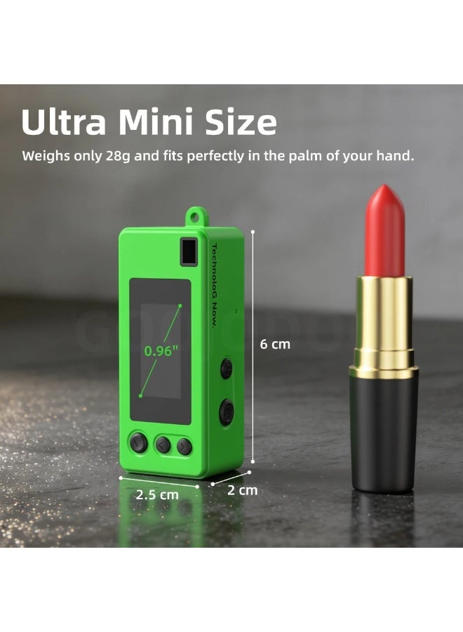 GOOJODOQ Thumb Camera Retro CCD Mini Digital Camera with CCD Sensor, Portable Keychain Camera, Supports Up to 32GB TF Card, Vintage Style Mini Pocket Camera for Travel, Daily Photography, Gifts, Vlogging and Outdoor Adventures, Silver - Image 4