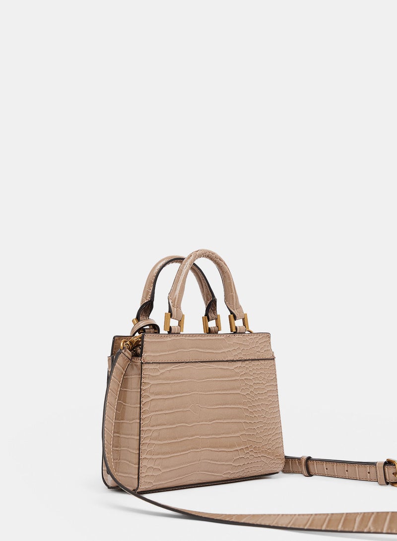 Katey Croc Mini Satchel Bag