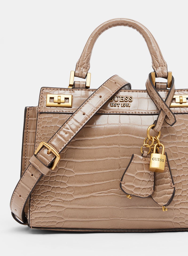 Katey Croc Mini Satchel Bag
