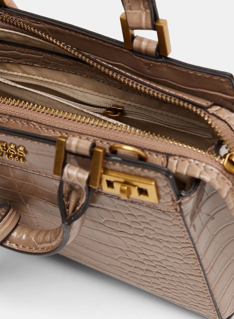 Katey Croc Mini Satchel Bag
