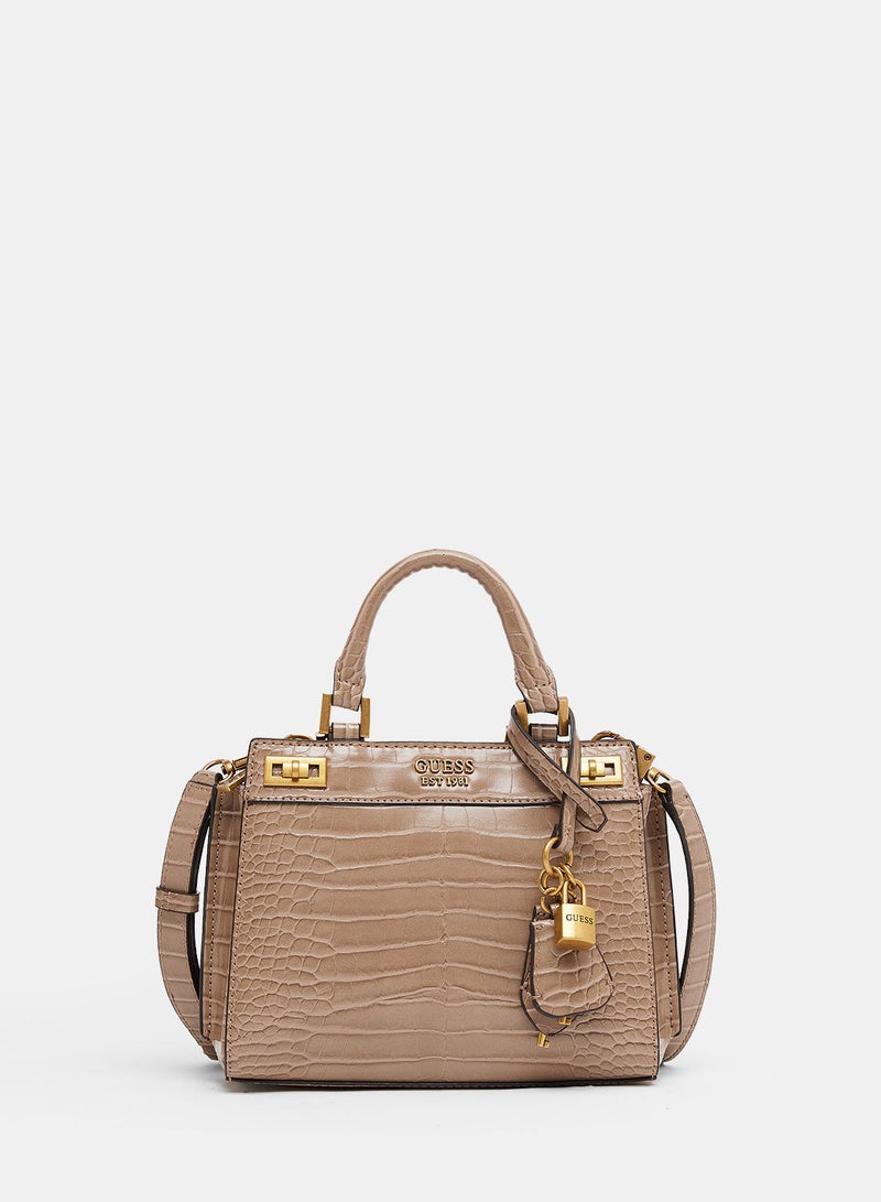 Katey Croc Mini Satchel Bag