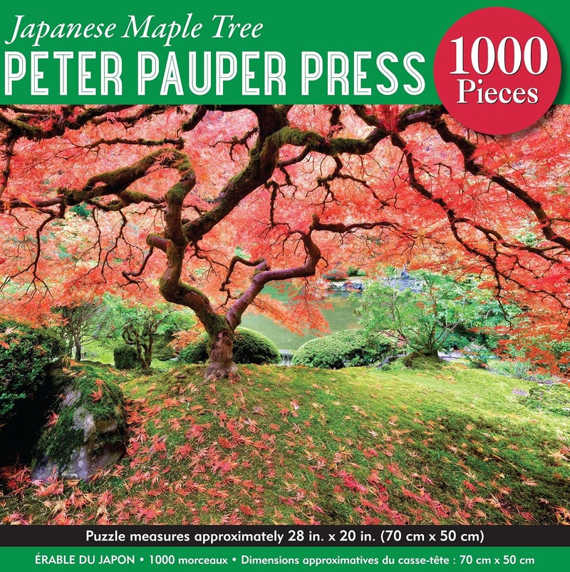 Peter Pauper Press Japanese Maple Tree 1000pc Puzzle, Ages 6+, Includes Poster - Image 2