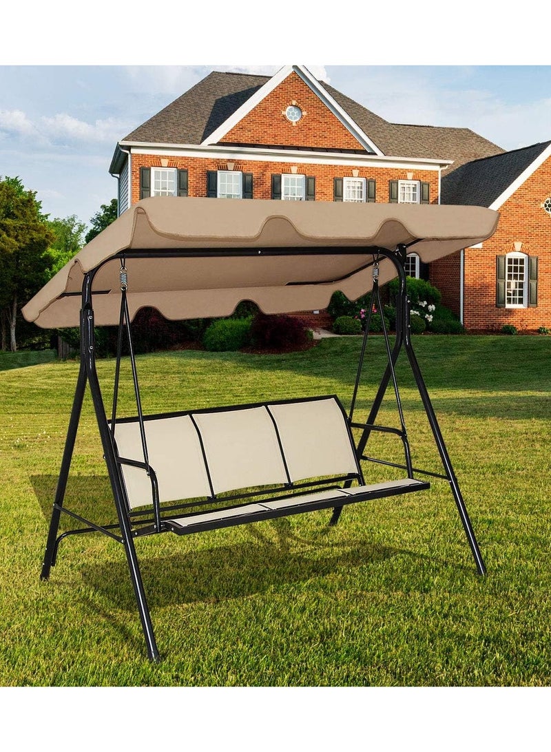 DubaiGallery Swing Seat Canopy Replacement, Waterproof Top Cover&Seat Cover Dust Guard Protector 3 Seater Sizes for Garden Patio Outdoor  - Image 3