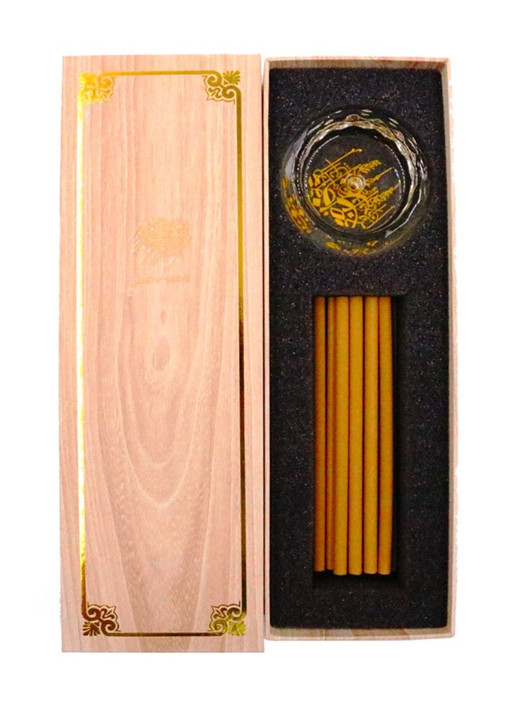 Bakhoor BoSidin Bakhoor Oud Incense Sticks 10pcs 5mm Gift Box with Crystal Incense Burner  - Image 3
