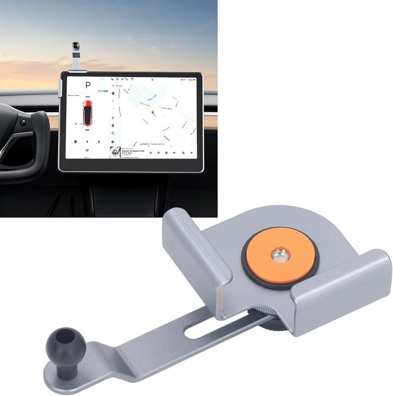 ANGGREK Car Cell Phone Holder, Car Phone Mount Secure Fit Aluminum Alloy for 5-17mm Thick Screen for Y - Image 4