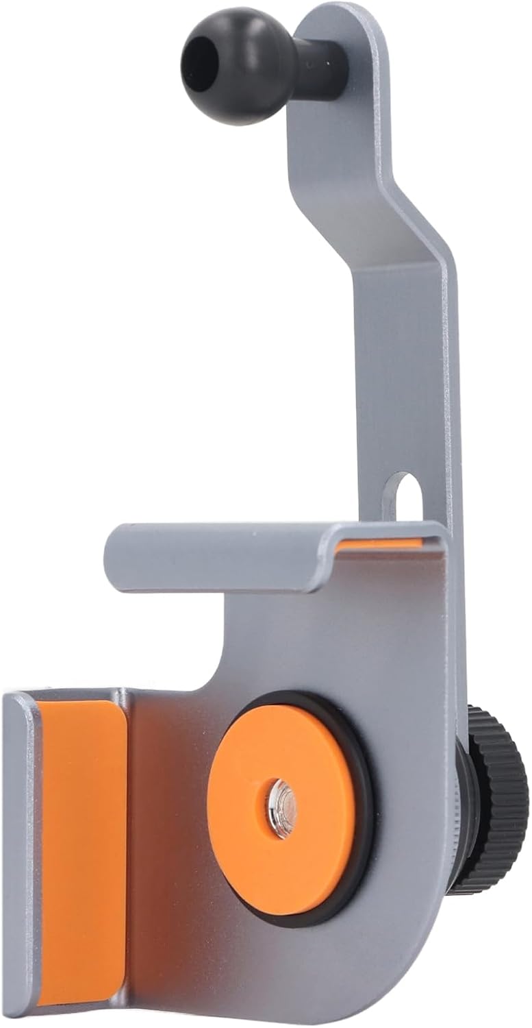 ANGGREK Car Cell Phone Holder, Car Phone Mount Secure Fit Aluminum Alloy for 5-17mm Thick Screen for Y - Image 2