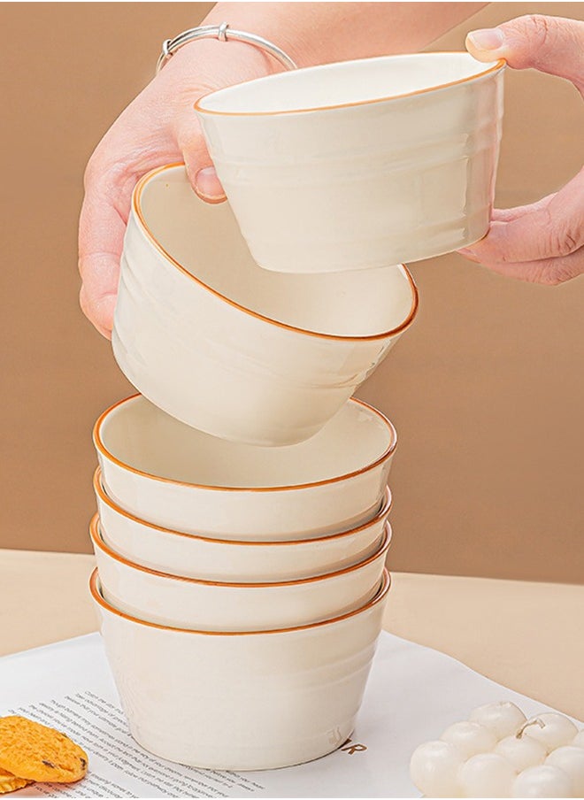 DUNISO - 6 Pcs Porcelain Dinnerware Set,Home Tableware Set,Premium Serving Bowls Set,High Temperature Resistance, Easy To Clean，For Oven And Dishwasher And Microwave Safe - Image 1
