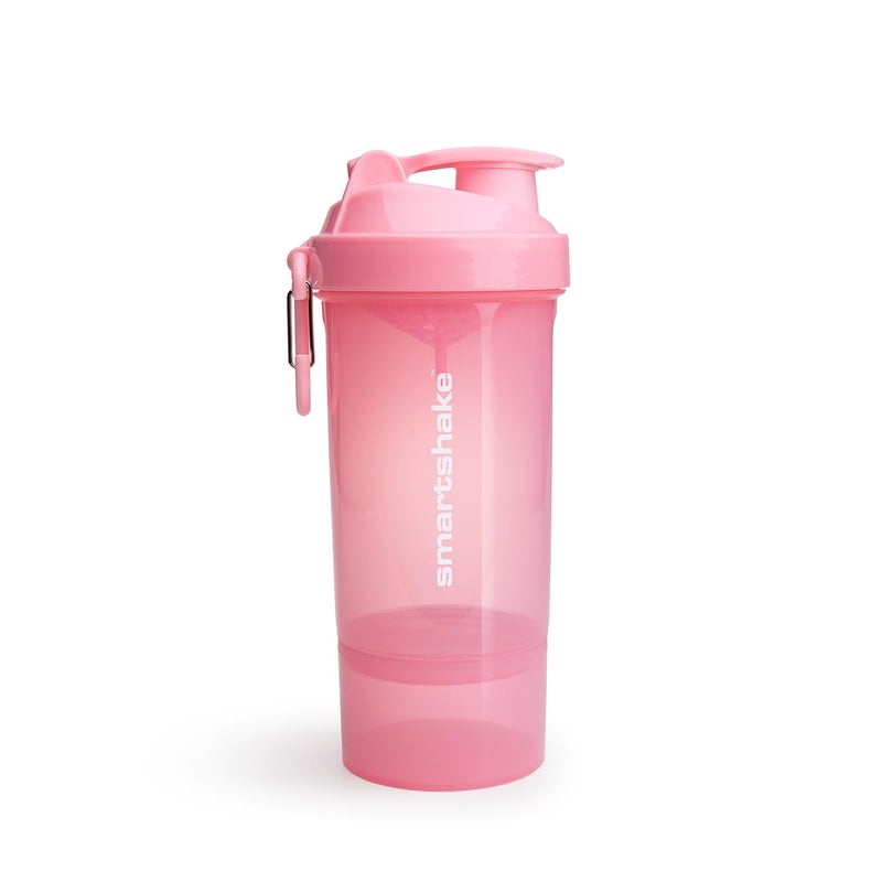 Smartshake O2GO ONE Plastic Protein Shaker Bottle 800 ml | 27 oz - Leakproof Screw-on Lid - BPA Free â€“ Unisex - Light Pink - Image 2
